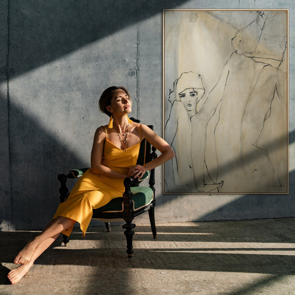 art interiors woman painting