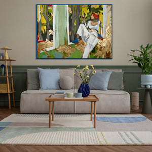 abstract acrylic painting on canvas